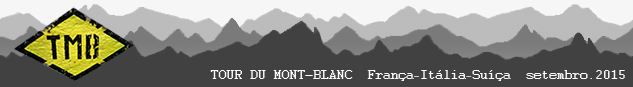 Acesso ao site sobre a caminhada pela Tour du Mont Blanc, França-Itália-Suíça, em setembro de 2015.